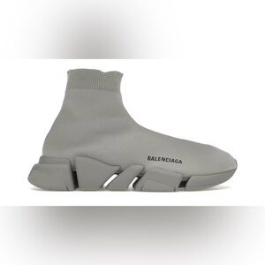 BALENCIAGA Grey Speed Sock Sneaker NEW